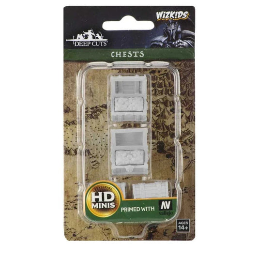 WizKids Deep Cuts Unpainted Miniatures: Chests - Tabletop Gaming