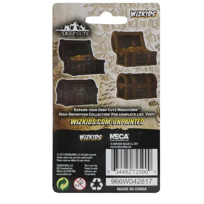 WizKids Deep Cuts Unpainted Miniatures: Chests 2 - Tabletop Gaming
