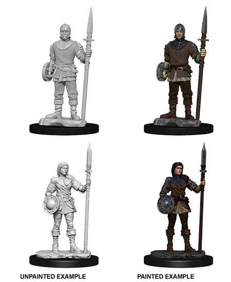 WizKids Deep Cuts Unpainted Miniatures: Guards - Tabletop Gaming